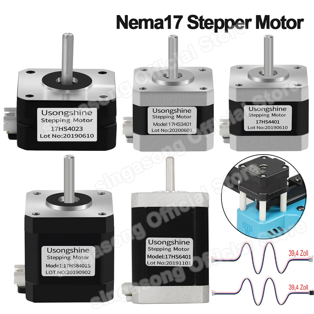 Шаговый двигатель nema17 17hs4401/17hs3401/17hs4023/17hs6001/17hs8401