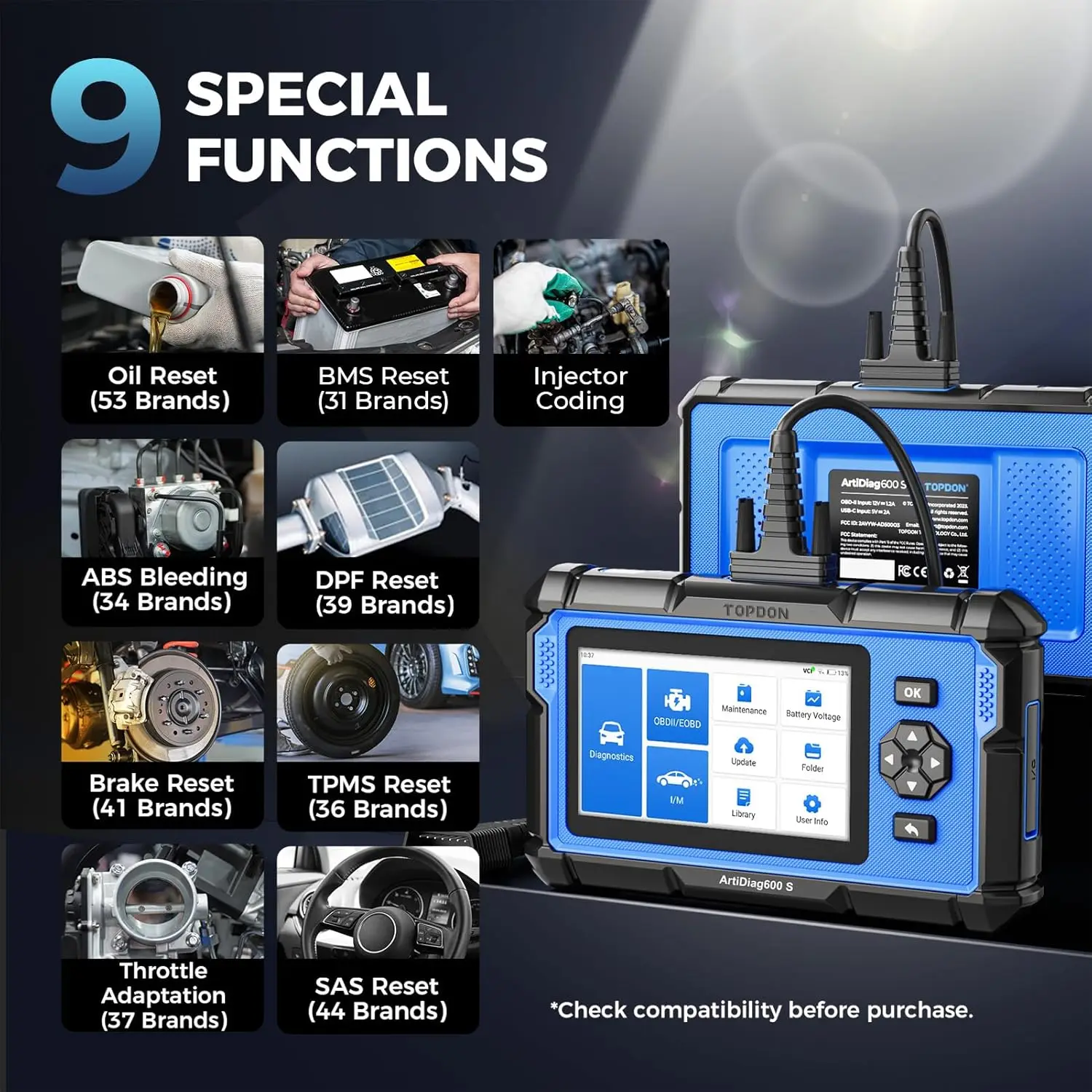 Сканер topdon artidiag600s obd2 - Фотография_2