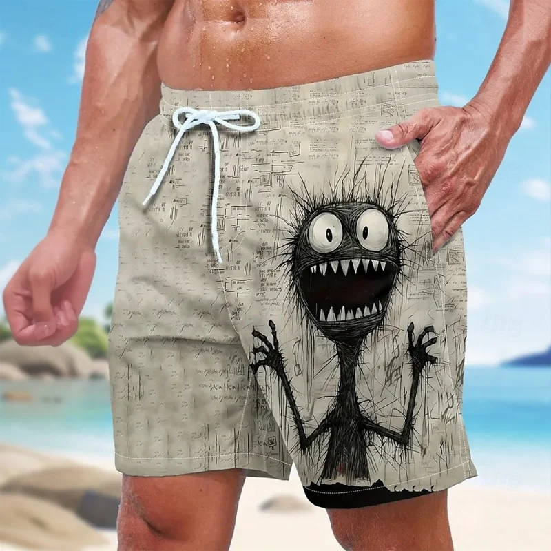 Мужские шорты с 3d принтом fun monster - Фотография_2