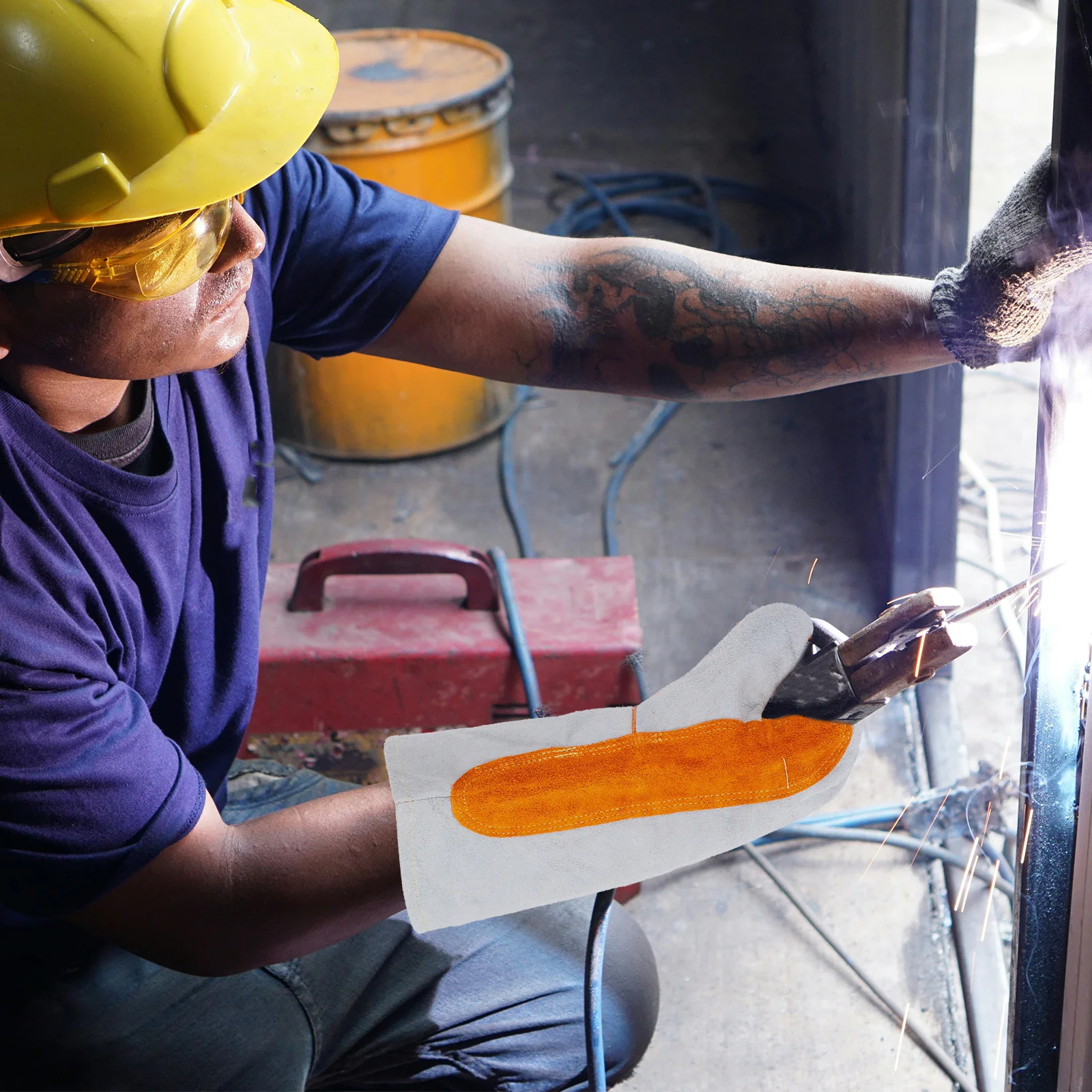 1 пара длинных сварочных перчаток - Фотография_6