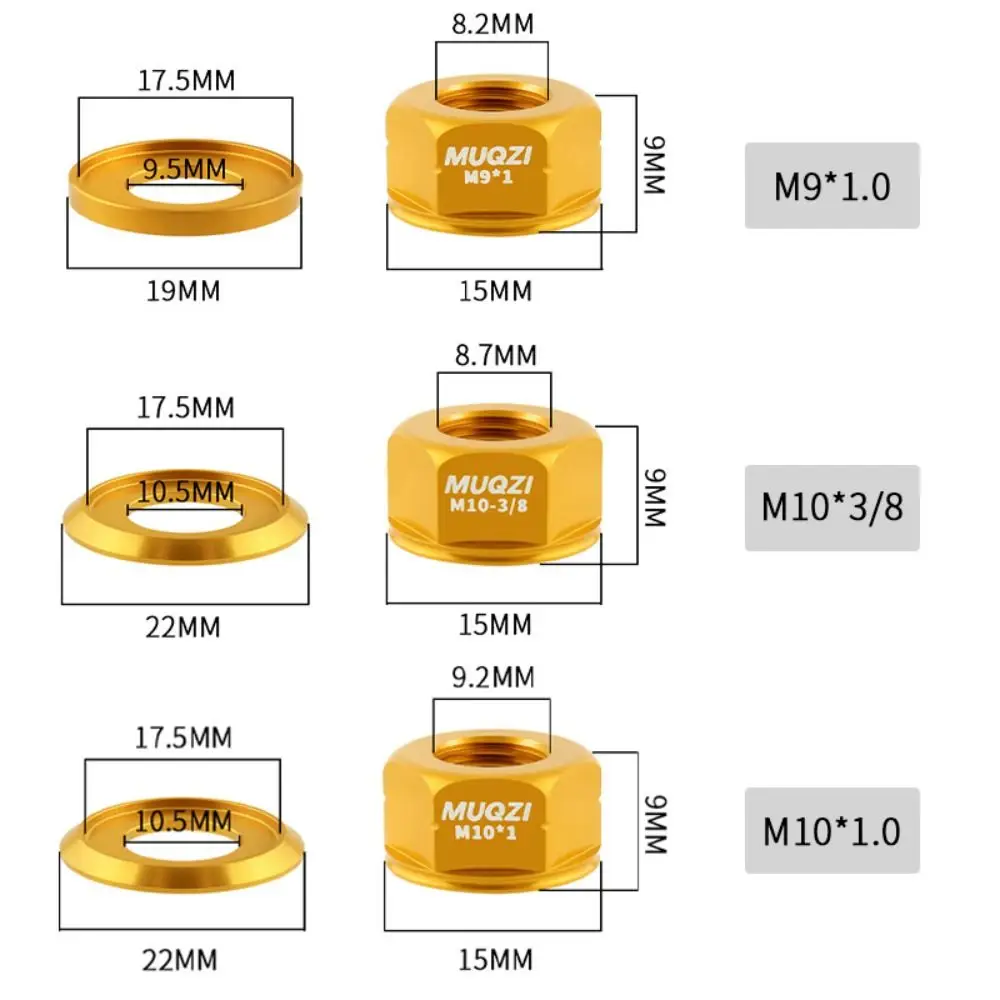 M9/m10/m10*3/8 гайка для велосипедной ступицы - Фотография_4