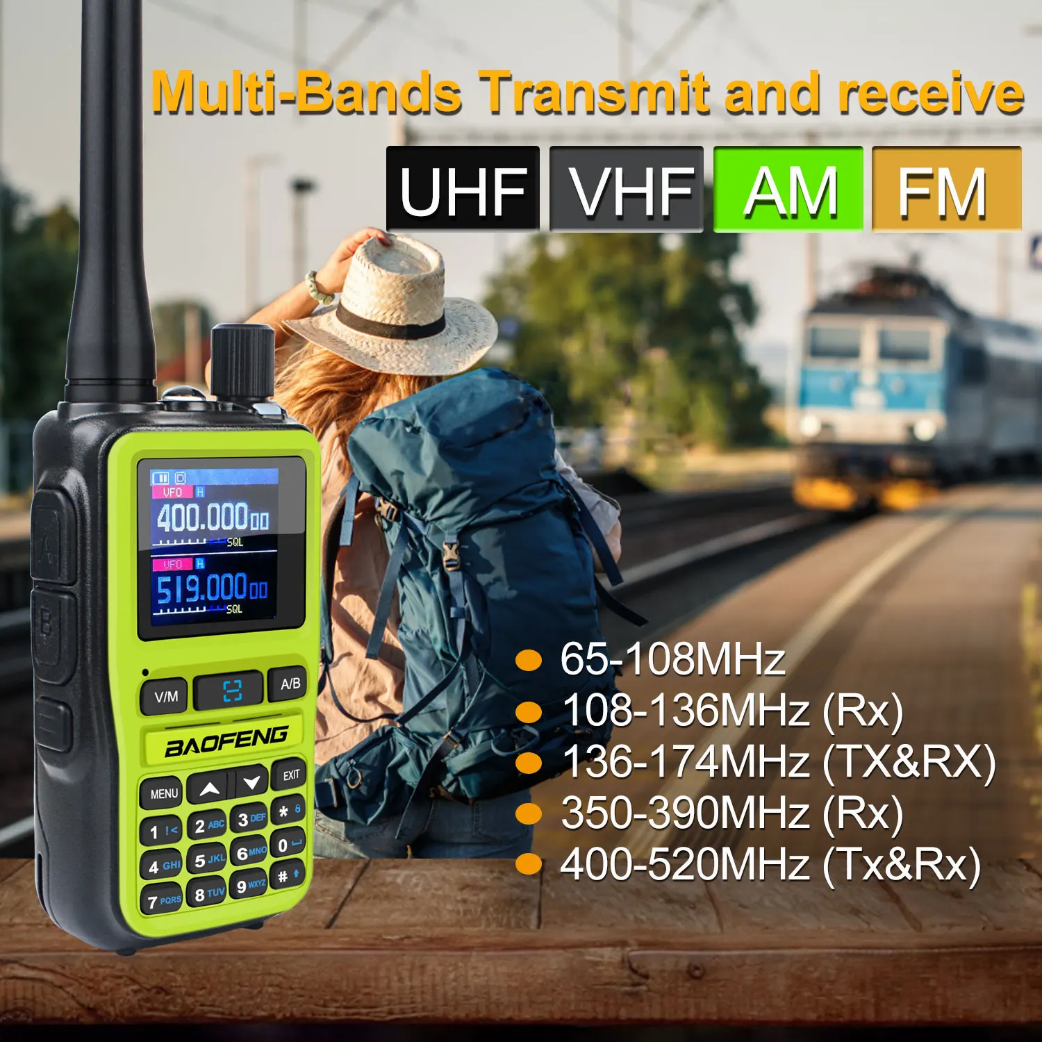 Uv-5r mini baofeng walkie talkie многодиапазонная зарядка type-c 5 вт 1 - Фотография_6