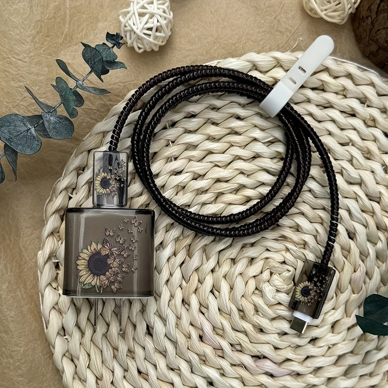 Креативный чехол с подсолнухом для iphone 15 - Фотография_4