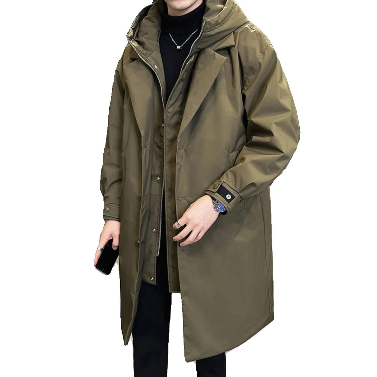 Мужской пуховик средней длины - Фотография_5