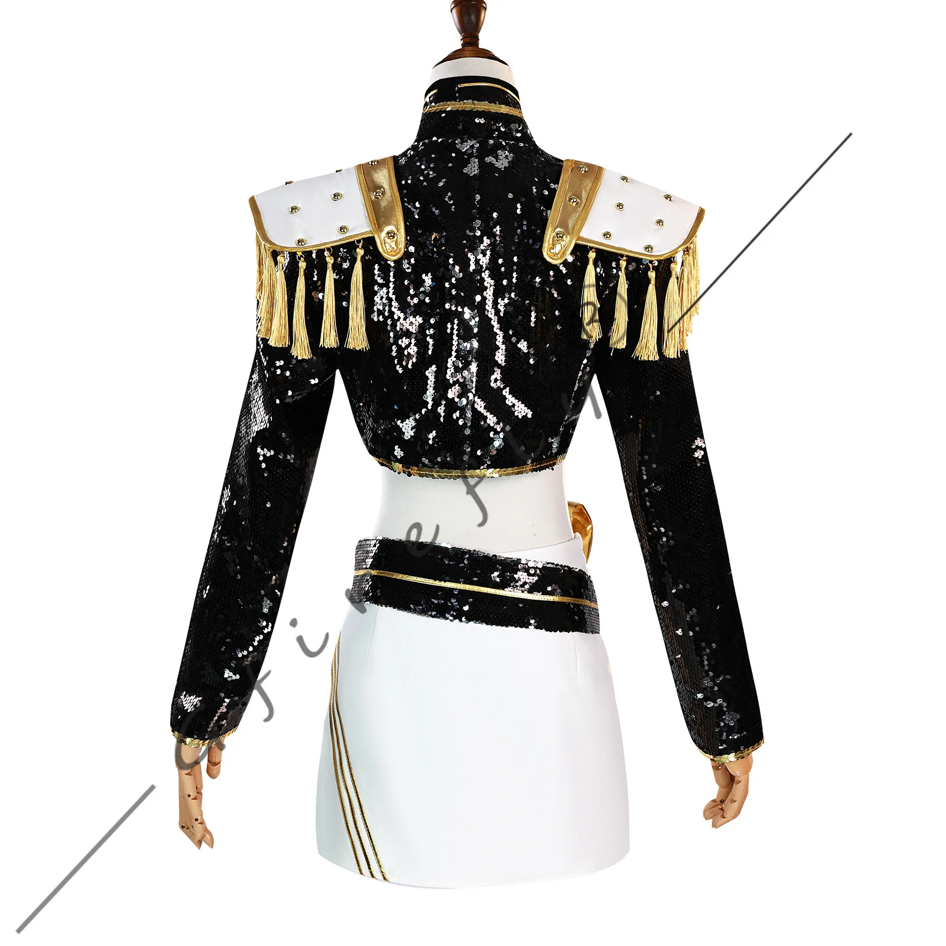 K-pop demon hunters косплей черно-золотой - Фотография_5