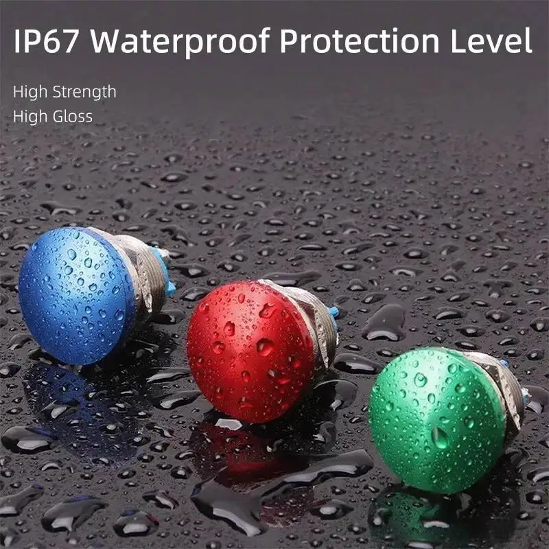 Металлический кнопочный переключатель с грибовидной головкой 16/19/22 мм