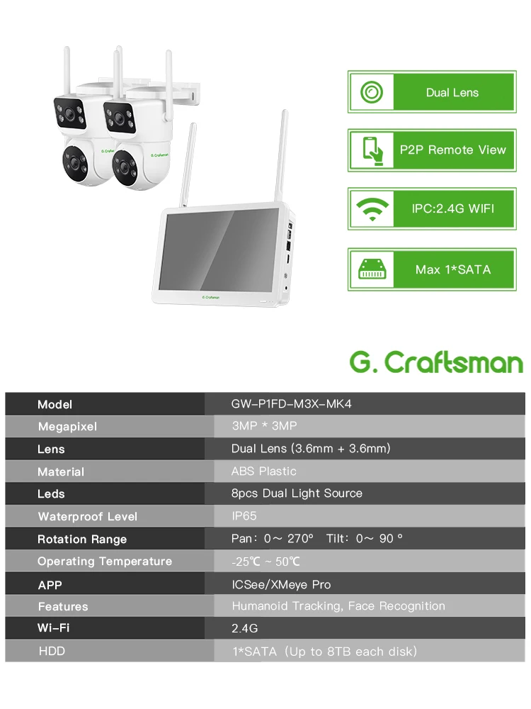 Комплект ru g.c 3mp+3mp с двумя - Фотография_3