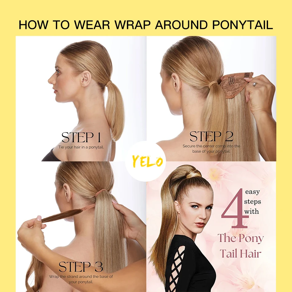 Yelo ponytail, человеческие волосы - Фотография_6