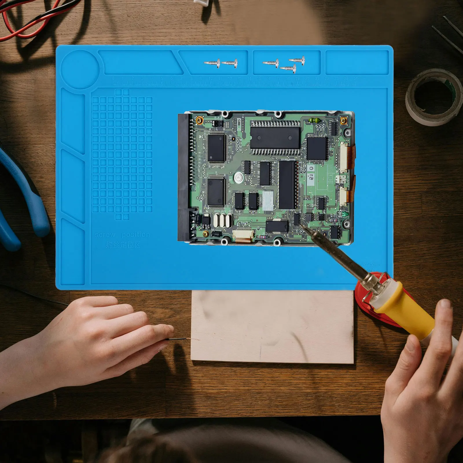 1 комплект, силиконовый коврик для ремонта телефона и компьютера - Фотография_6