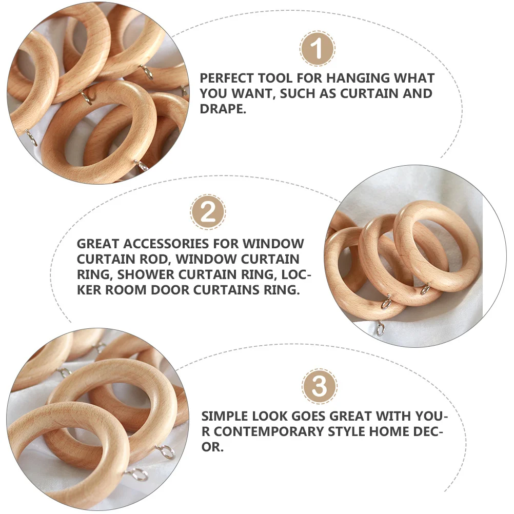 Деревянные кольца для штор