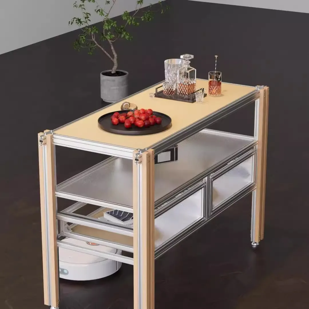 Обеденный боковой шкаф из алюминиевого профиля - Фотография_3