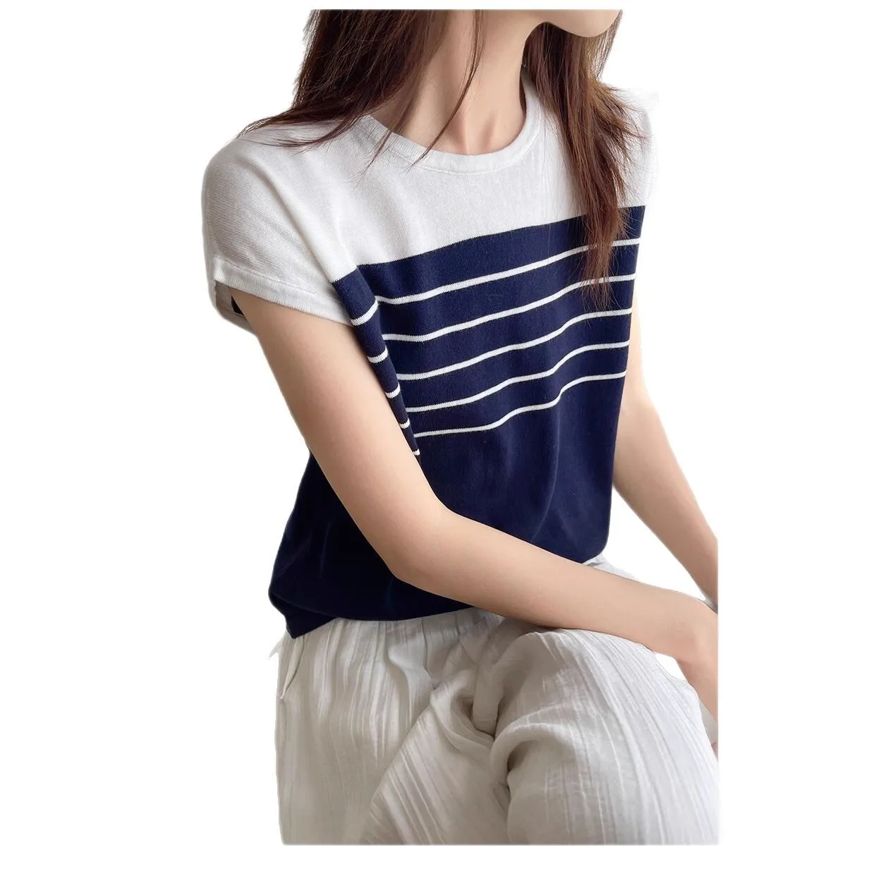 Модный и западный стиль ~ полосатая - Фотография_5