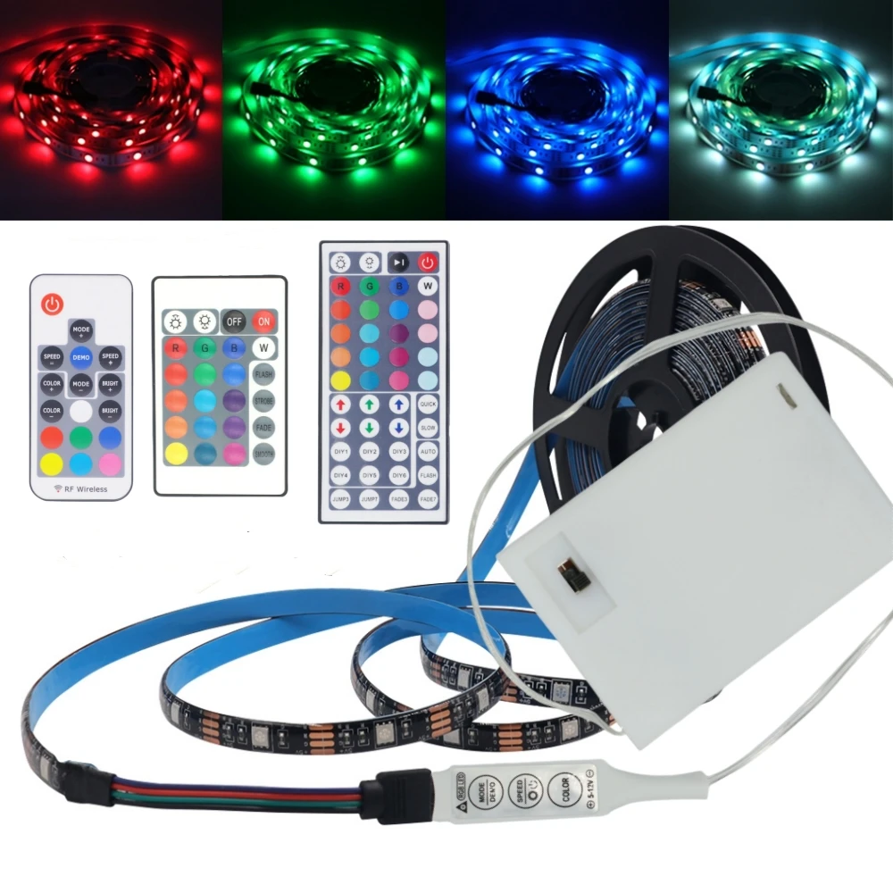 3aa батарея питание 5 в rgb светодиодная