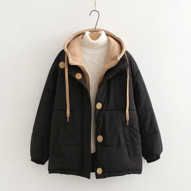 Зимнее хлопковое пальто из двух частей для женщин - Фотография_3