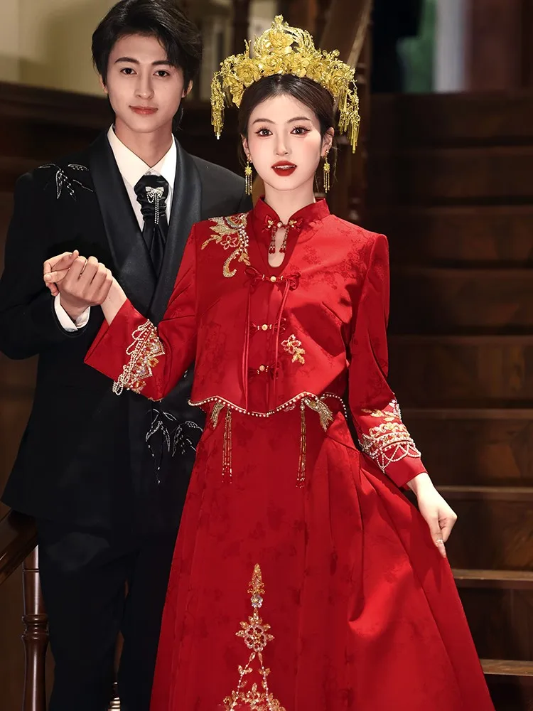 Новое свадебное платье в китайском стиле для невест