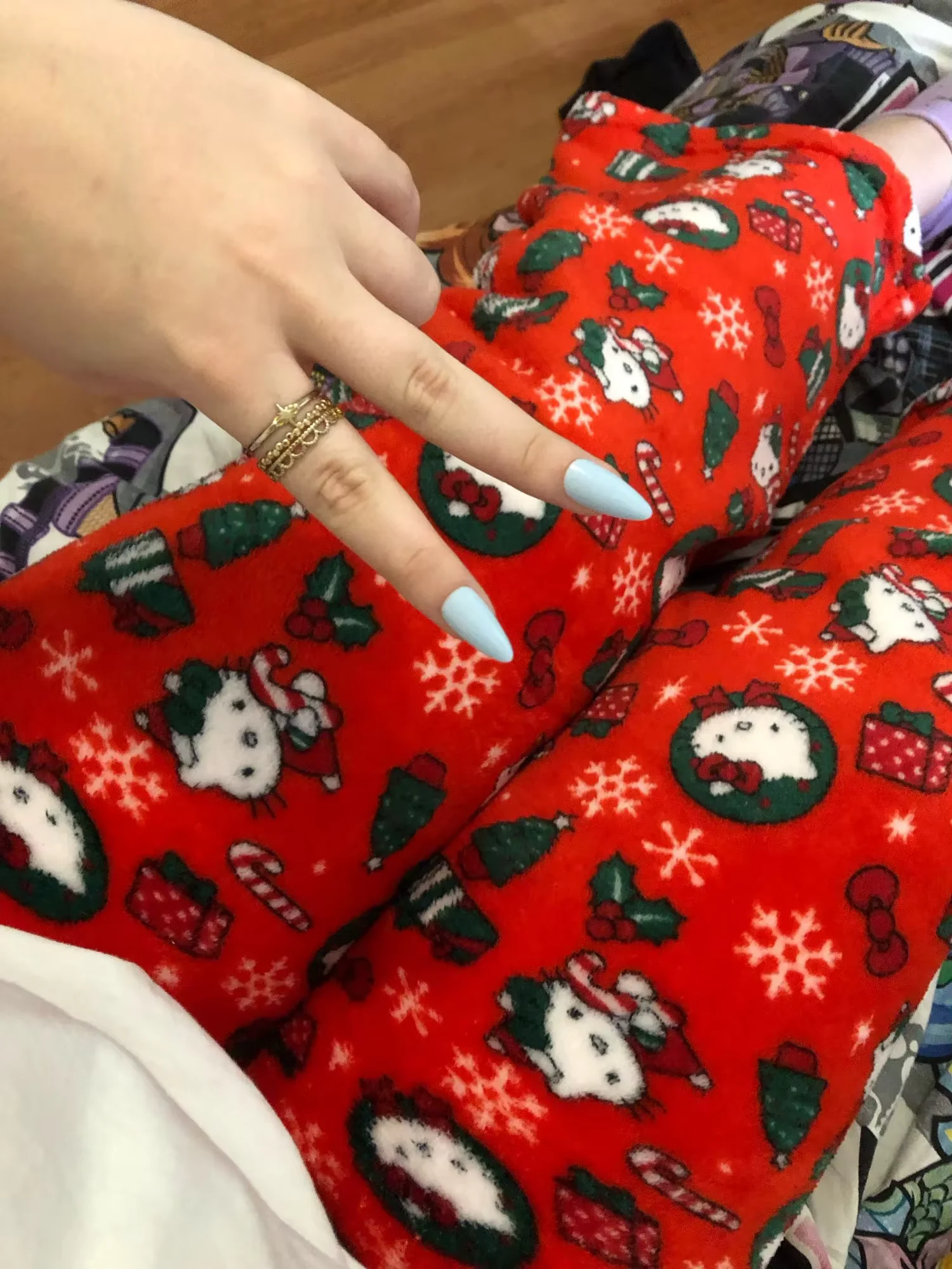 Рождественские пижамные штаны «hello kitty»