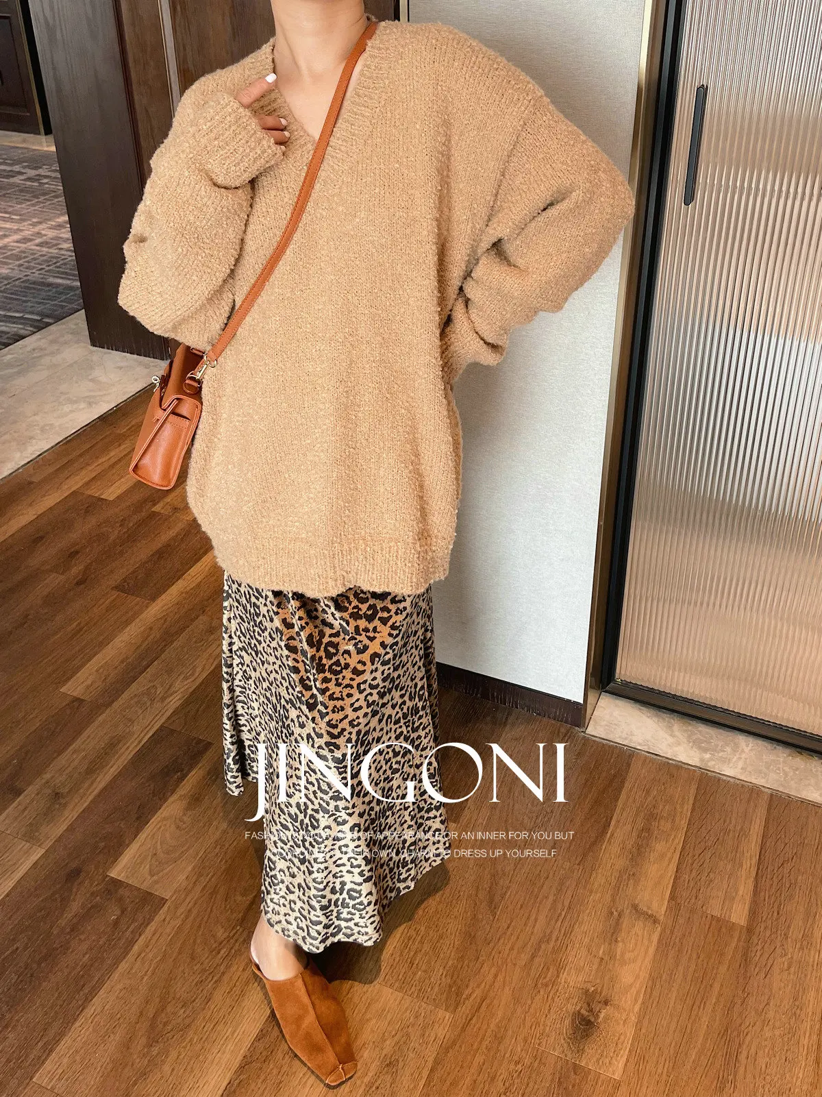 Леопардовая бархатная длинная юбка - Фотография_6