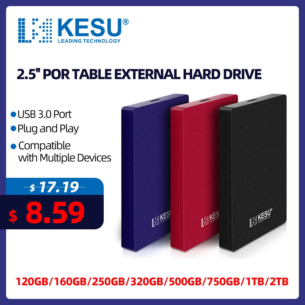 Kesu hdd портативный внешний жесткий диск 2 тб/1 тб/500 гб/750 гб 2
