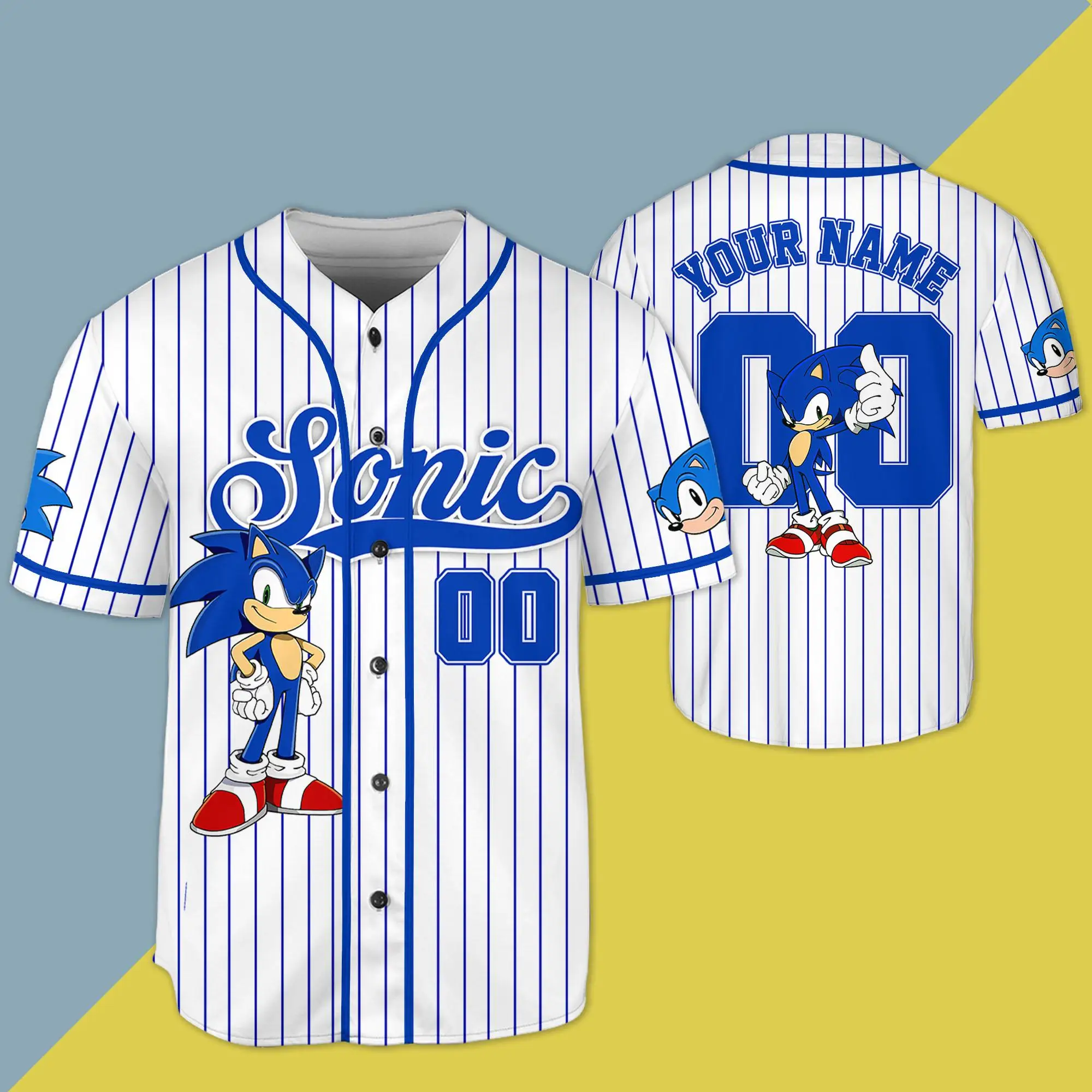 Персонализированная бейсбольная майка disney sonic - Фотография_5