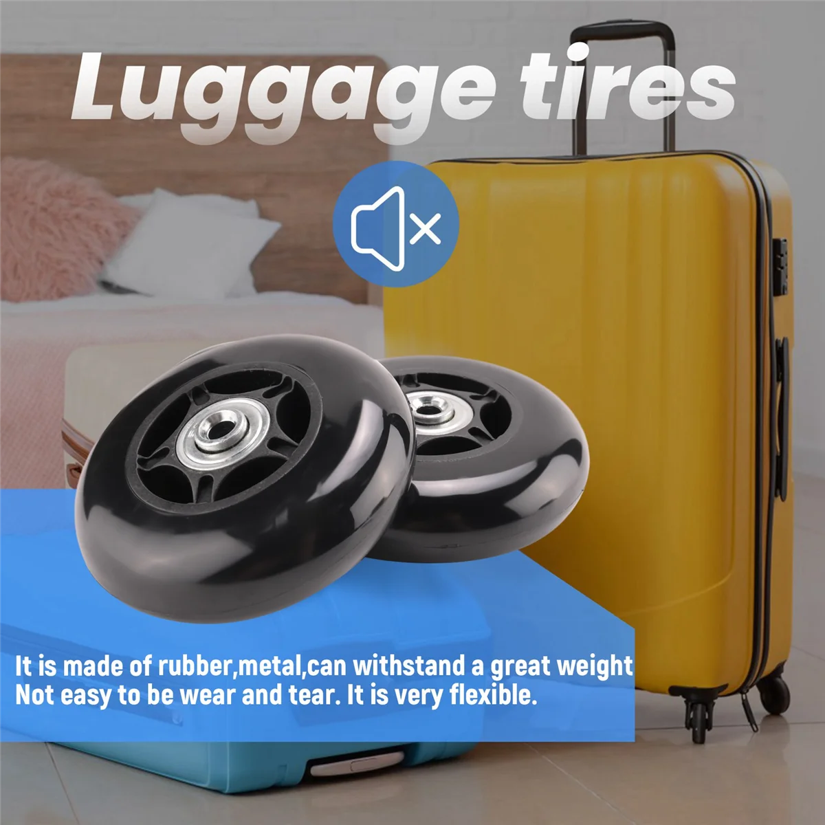 Abqr 2 комплекта сменных колес для чемодана - Фотография_6