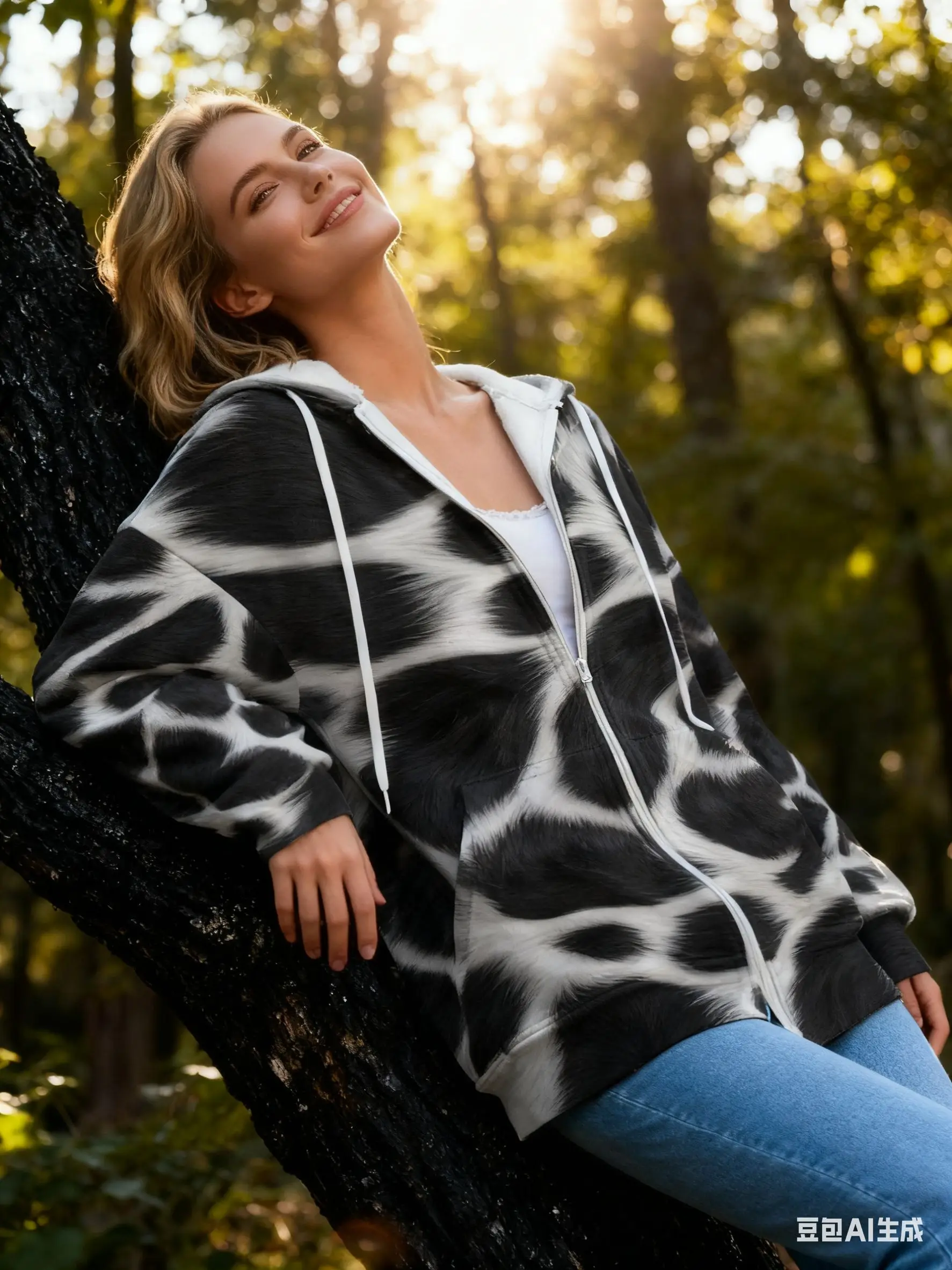 Привлекательная черно-белая пушистая - Фотография_3