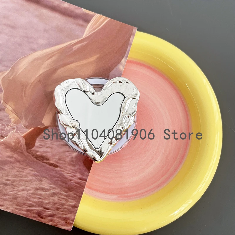 Ins серебристое зеркало в форме сердца - Фотография_6