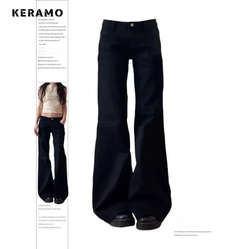 Normcore y2k мешковатые черные джинсовые брюки