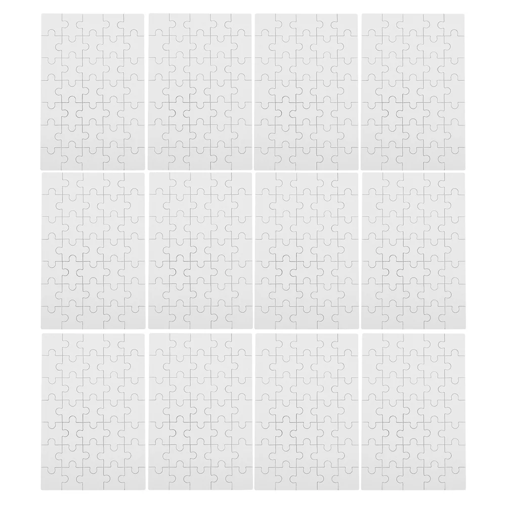 Пустые белые кусочки головоломки - Фотография_3