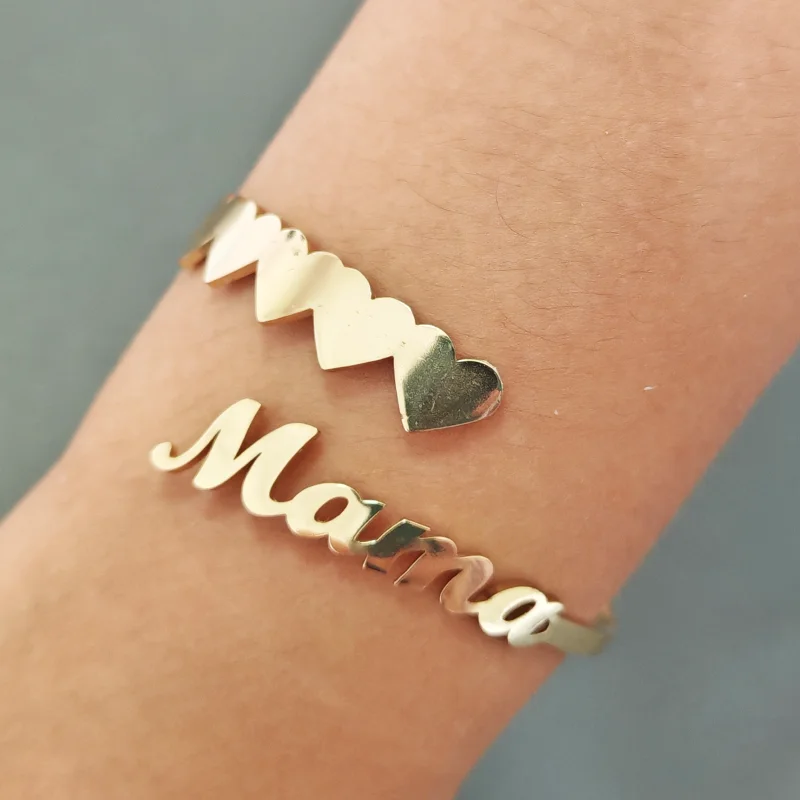 Индивидуальный браслет в форме сердца с верхней и нижней дифференциацией - Фотография_3