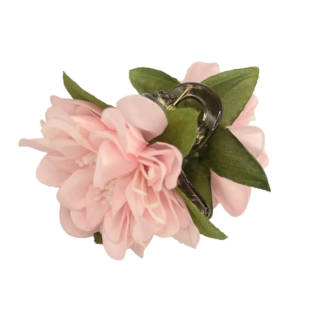 Тканевая заколка для волос с цветком - Фотография_2