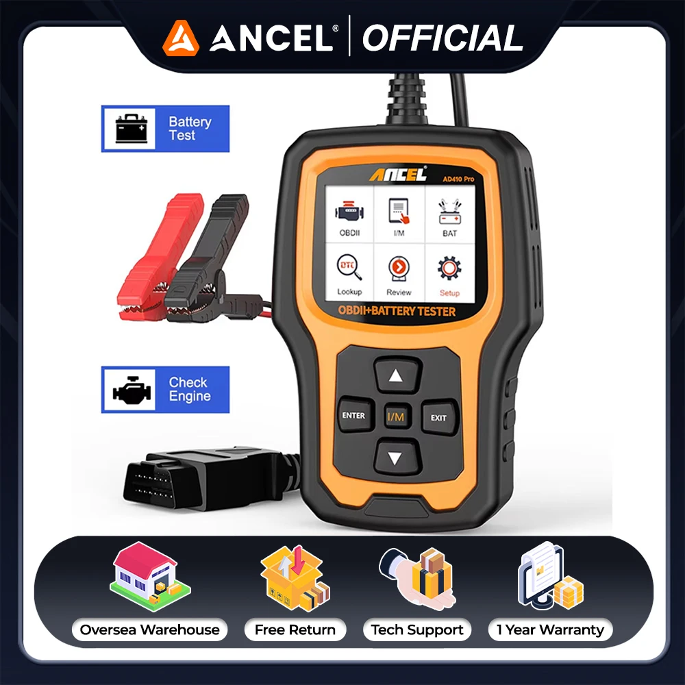 Диагностический сканер ancel ad410 pro obd2