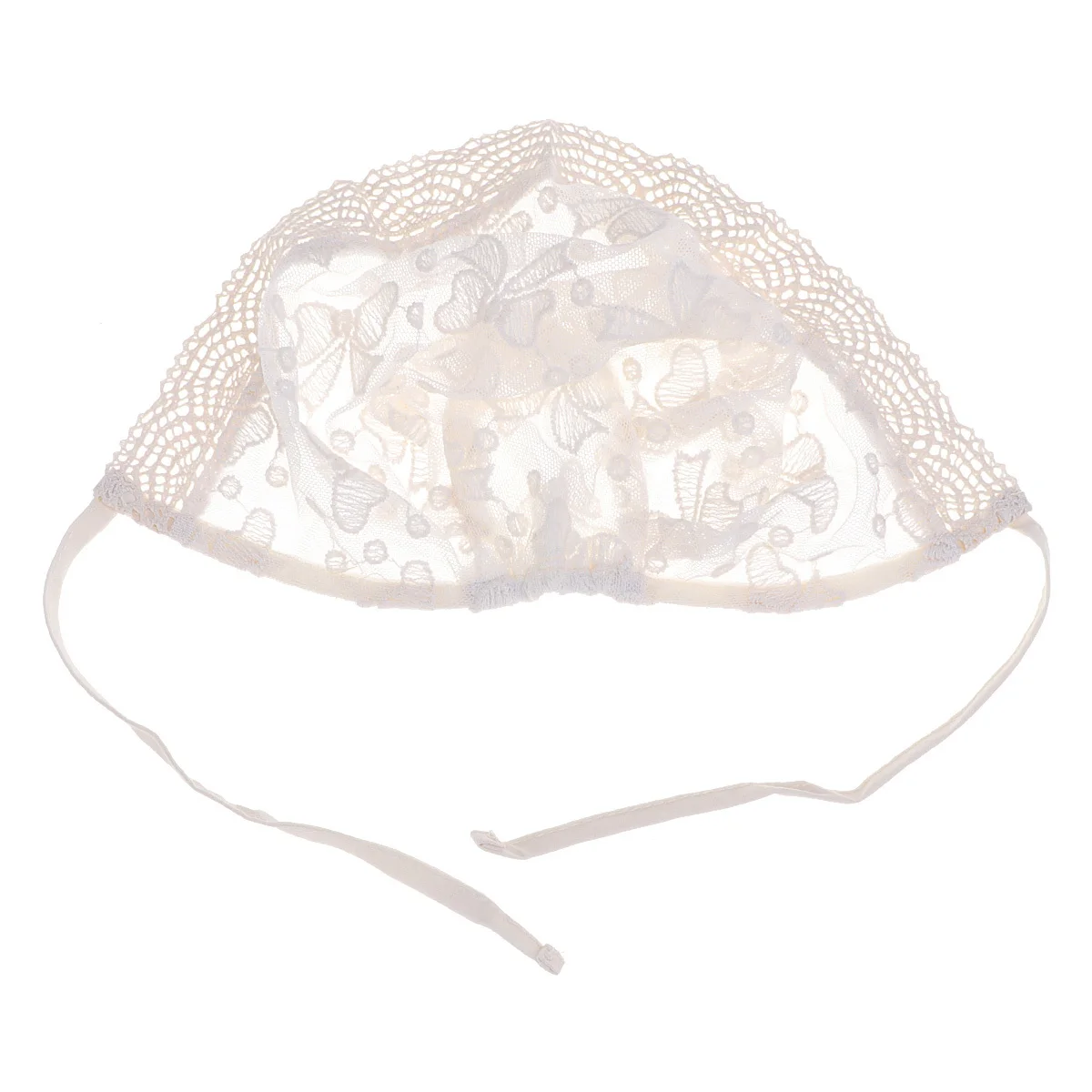 Детская кружевная шапка с бантом - Фотография_5