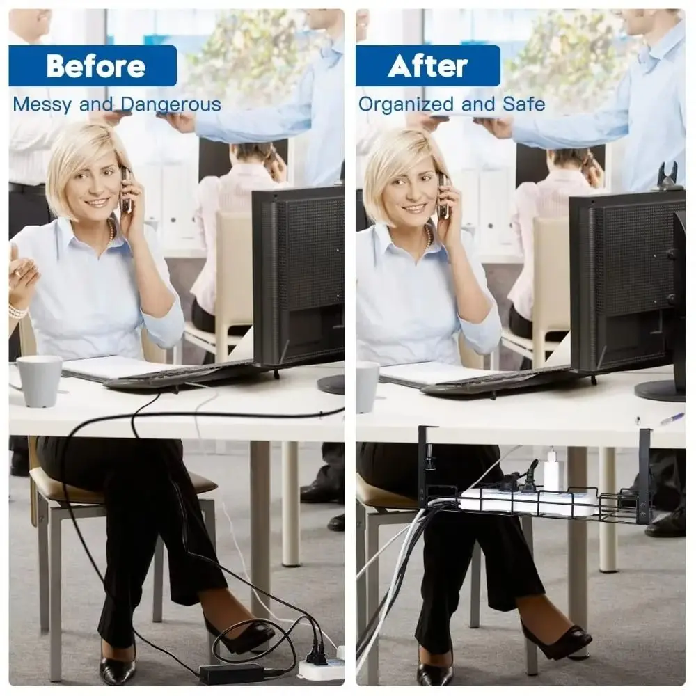 Стеллаж для хранения под столом без перфорации