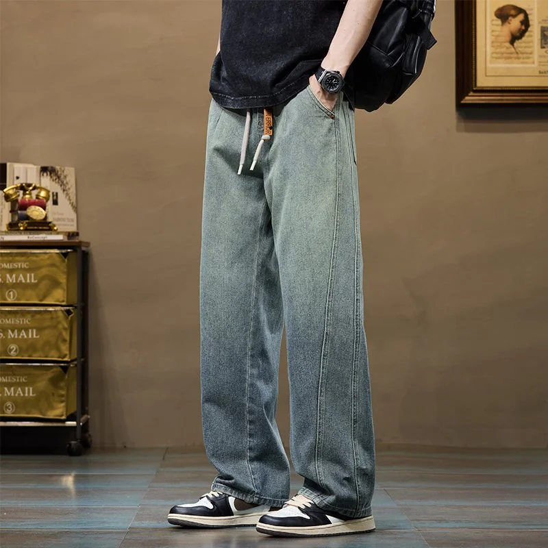 Мужские винтажные свободные синие - Фотография_2