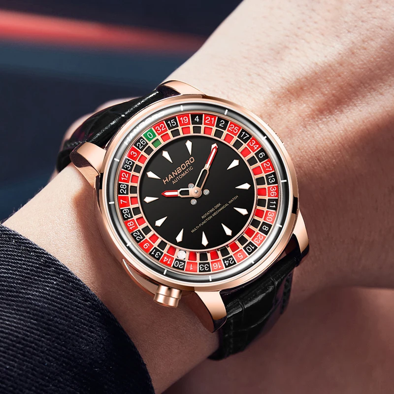 Мужские полностью автоматические механические часы hanboro - Фотография_4