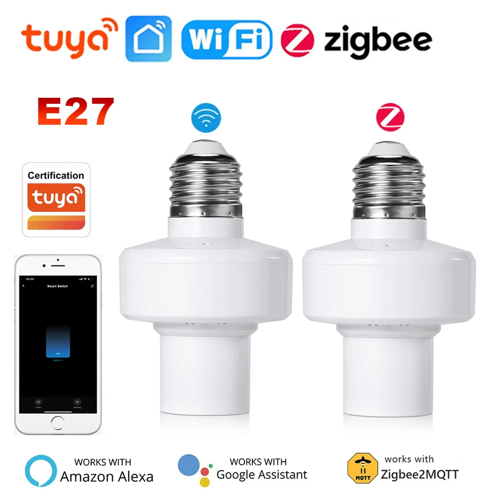 Умная розетка tuya wifi/zigbee e27