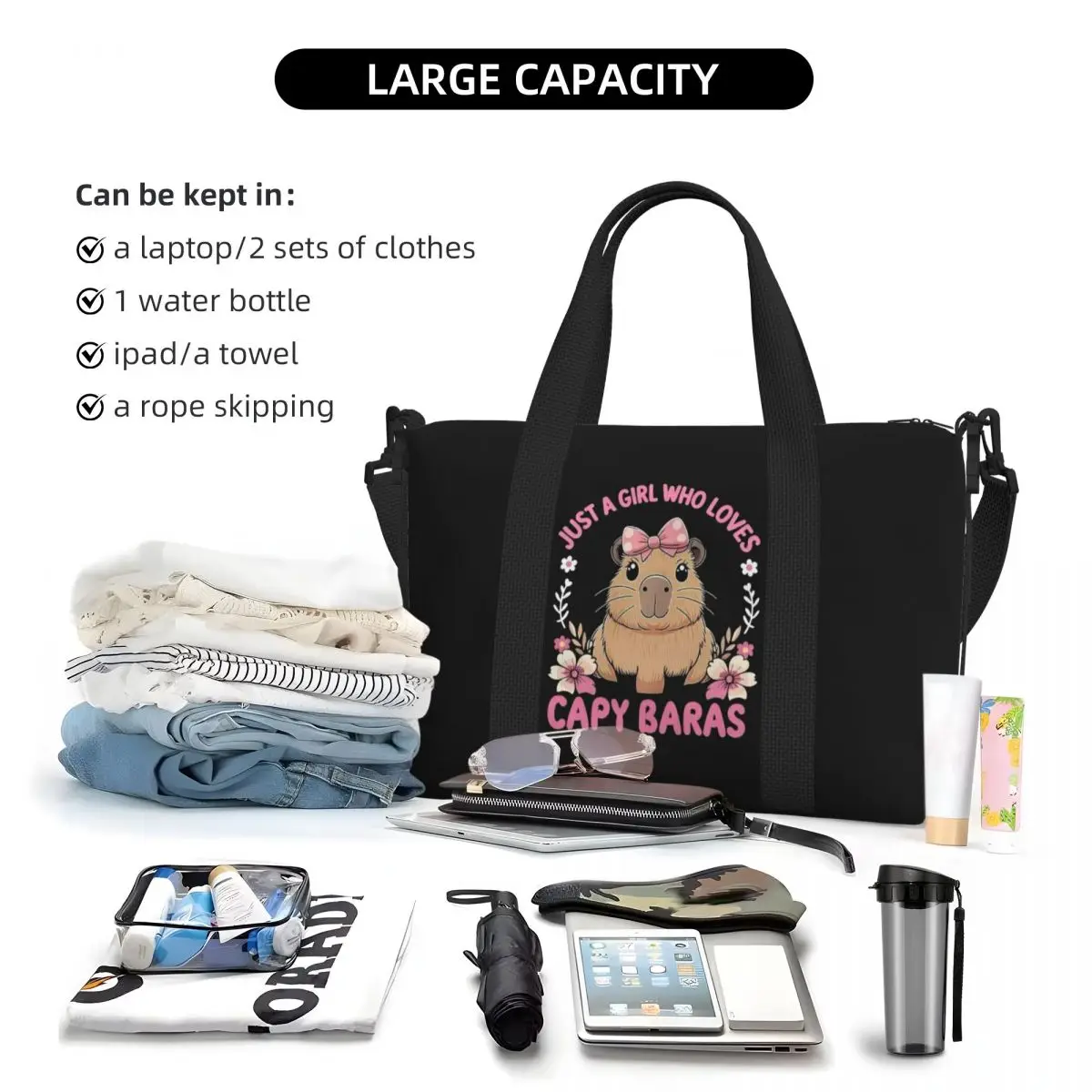 Портативная дорожная сумка capybara - Фотография_5