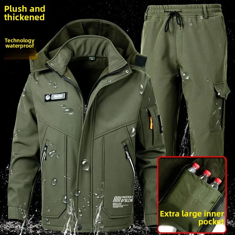 Уличная спортивная повседневная спецодежда на флисовой подкладке - Фотография_2