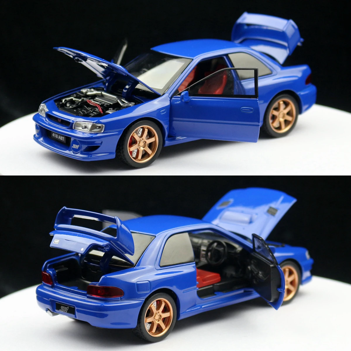 Subaru impreza wrx 22b sti jdm модель игрушечного автомобиля - Фотография_6