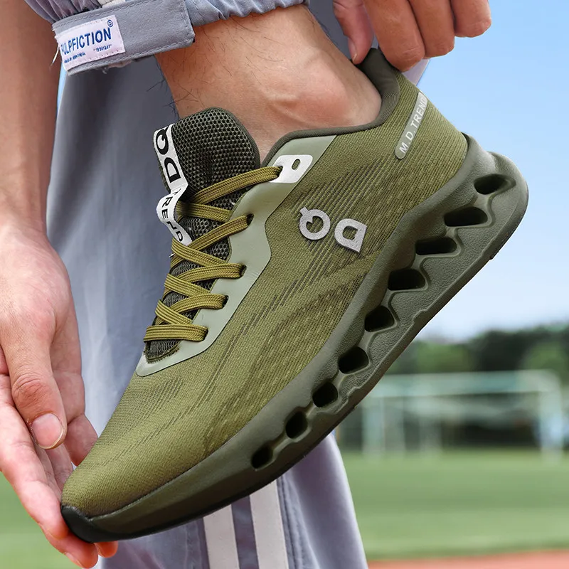 Мужские спортивные роскошные повседневные кроссовки с сеткой для бега - Фотография_4