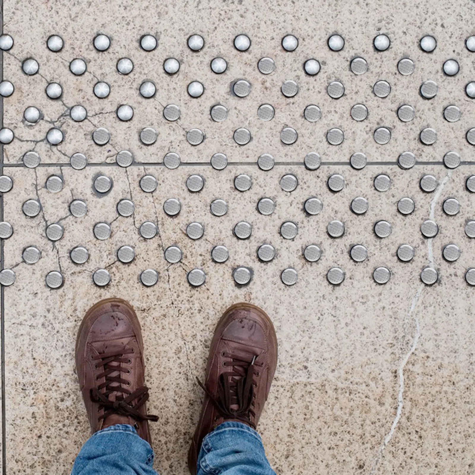 Тактильный предупреждающий индикатор для слепых дорожных гвоздей - Фотография_3