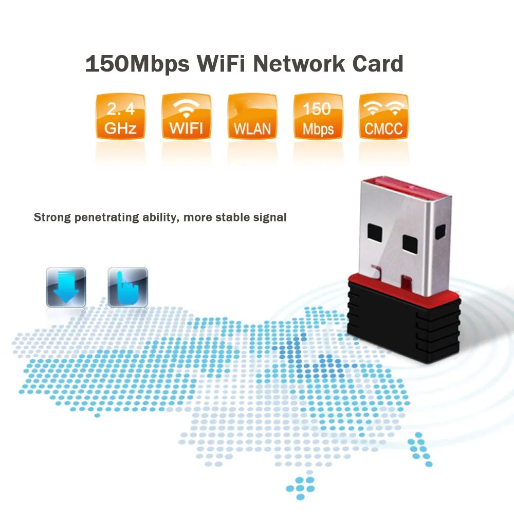 Мини-usb wi-fi адаптер 150 м беспроводная сетевая карта 8188 mt7601 usb2 - Фотография_6