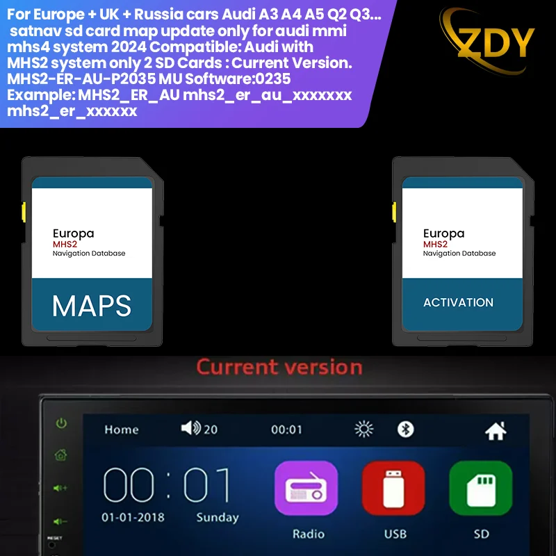 Gps sd-карта для audi a3 a4 a5