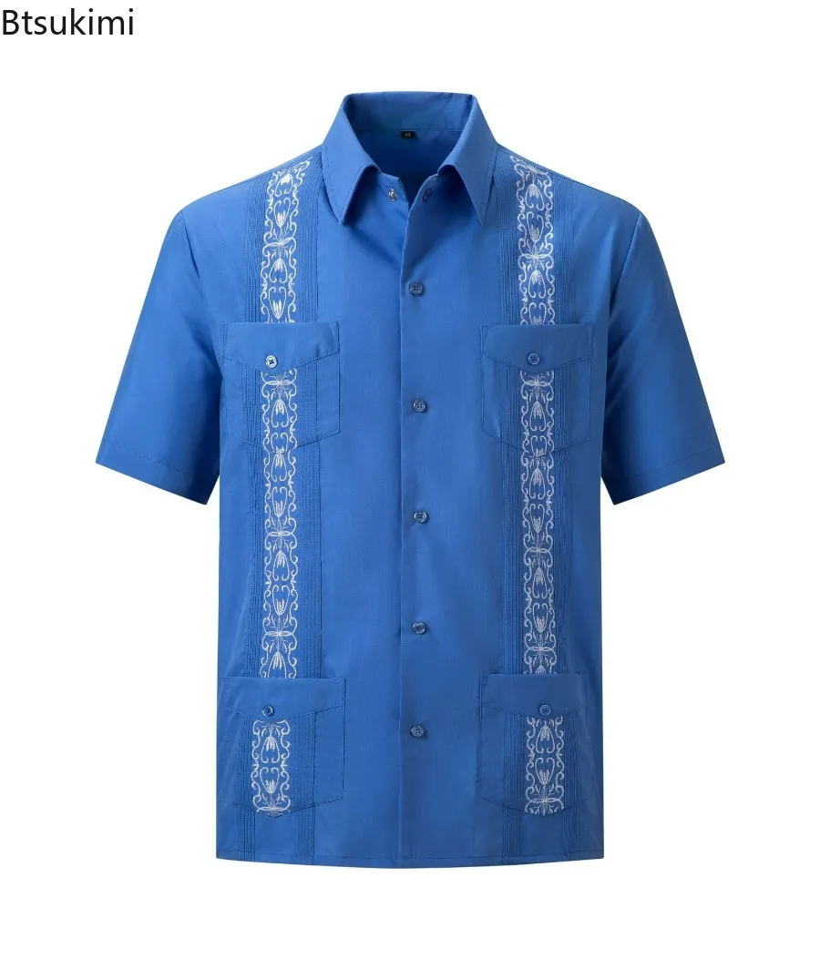 Новые мужские рубашки guayabera на молнии - Фотография_5