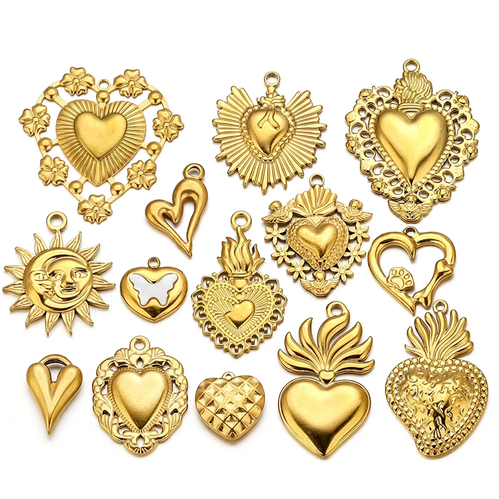 Подвески в форме сердца из нержавеющей стали - Фотография_6