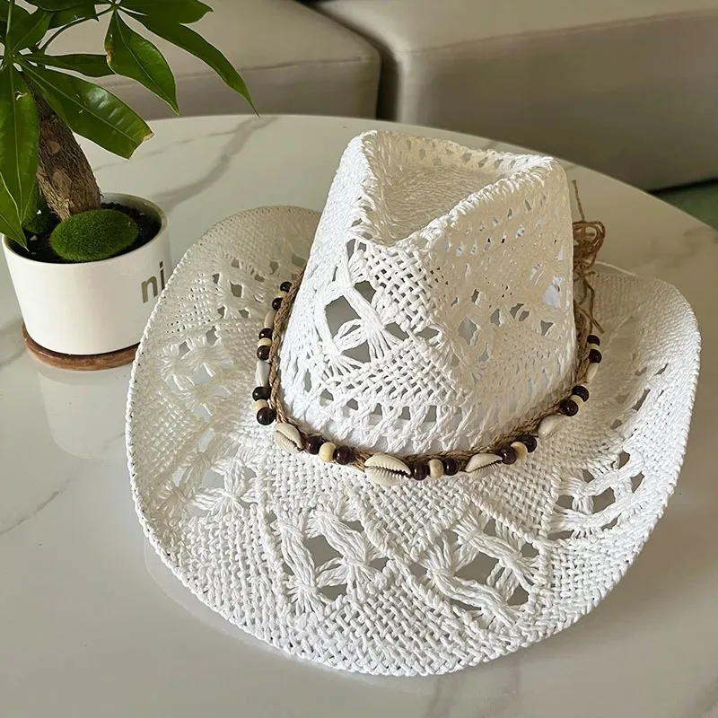 Chapeau de paille bohème d'm travel pour femmes et hommes - Фотография_5