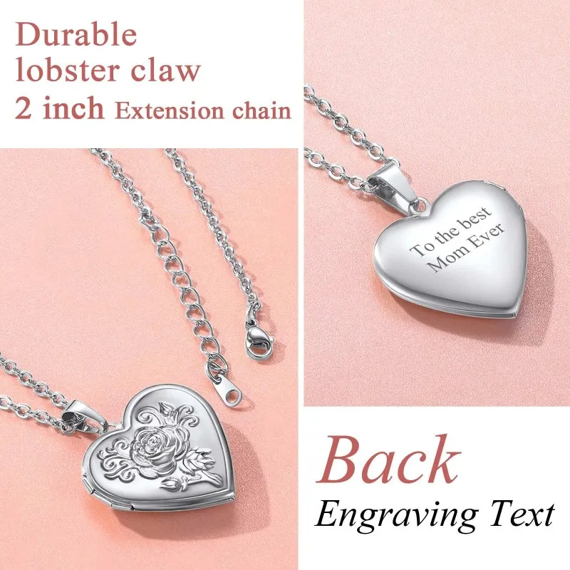 Ожерелье в форме сердца с фотографией на заказ - Фотография_3