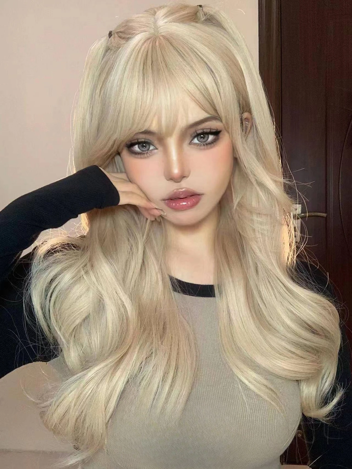 Парик женский, длинные вьющиеся волосы - Фотография_2