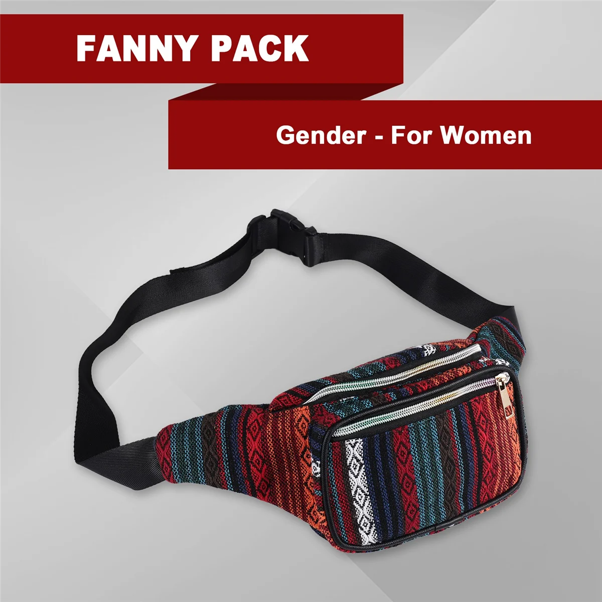 Abqr женская этническая поясная сумка в стиле ретро - Фотография_3