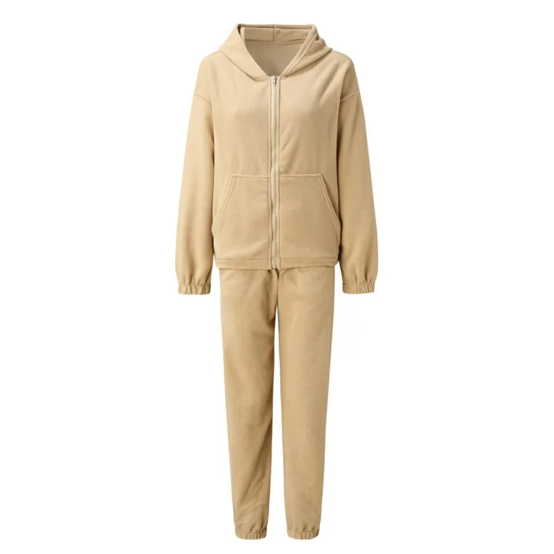 Женские спортивные костюмы из однотонной бархатной ткани - Фотография_6